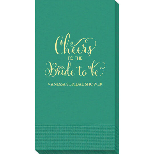 Cheers To The Bride To Be Guest Towels